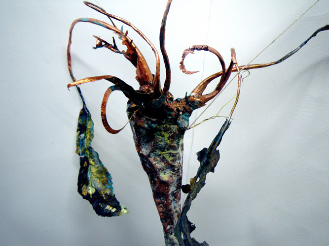 Horseradish - copper, brass leaves, patination